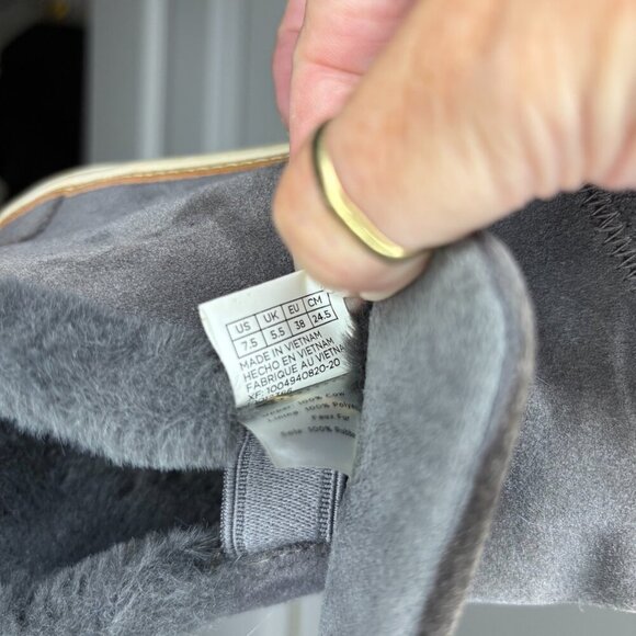 TOM'S Fleece Lined Paxton Sneaker Womens 7.5 Gray Soft Cushion - Picture 3 of 7